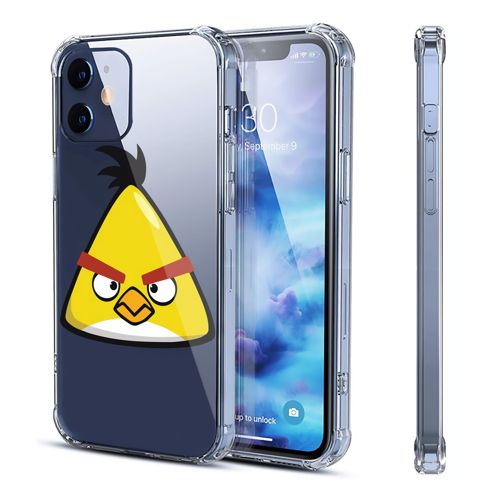 （画像用） Angry Birds アングリーバード 【iPhone 12シリーズ対応】透明スマホケース（クリアソフトケース）